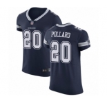 Men's Dallas Cowboys #20 Tony Pollard Navy Blue Team Color Vapor Untouchable Elite Player Football Jersey