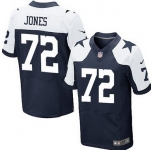 Men's Dallas Cowboys #72 Ed Jones Navy Blue Thanksgiving Retired Player NFL Nike Elite Jersey