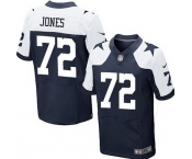 Men's Dallas Cowboys #72 Ed Jones Navy Blue Thanksgiving Retired Player NFL Nike Elite Jersey
