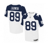 Men's Dallas Cowboys #89 Blake Jarwin Elite White Throwback Alternate Football Jersey