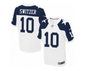 Men's Nike Dallas Cowboys #10 Ryan Switzer Elite White Throwback Alternate NFL Jersey