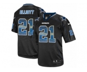 Men's Nike Dallas Cowboys #21 Ezekiel Elliott Elite Lights Out Black Strobe NFL Jersey