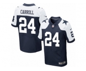 Men's Nike Dallas Cowboys #24 Nolan Carroll Elite Navy Blue Throwback Alternate NFL Jersey