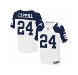 Men's Nike Dallas Cowboys #24 Nolan Carroll Elite White Throwback Alternate NFL Jersey