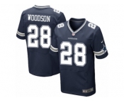 Men's Nike Dallas Cowboys #28 Darren Woodson Elite Navy Blue Team Color NFL Jersey