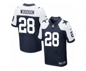 Men's Nike Dallas Cowboys #28 Darren Woodson Elite Navy Blue Throwback Alternate NFL Jersey