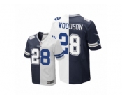 Men's Nike Dallas Cowboys #28 Darren Woodson Elite Navy Blue White Split Fashion NFL Jersey