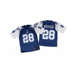 Men's Nike Dallas Cowboys #28 Darren Woodson Elite Navy White Throwback NFL Jersey