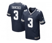 Men's Nike Dallas Cowboys #3 Mark Sanchez Elite Navy Blue Team Color NFL Jersey