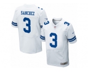 Men's Nike Dallas Cowboys #3 Mark Sanchez Elite White NFL Jersey