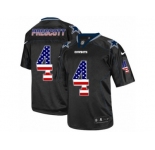 Men's Nike Dallas Cowboys #4 Dak Prescott Elite Black USA Flag Fashion NFL Jersey