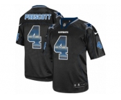 Men's Nike Dallas Cowboys #4 Dak Prescott Elite Lights Out Black Strobe NFL Jersey
