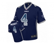 Men's Nike Dallas Cowboys #4 Dak Prescott Elite Navy Blue Drift Fashion NFL Jersey