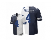 Men's Nike Dallas Cowboys #4 Dak Prescott Elite Team Road Two Tone NFL Jersey