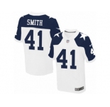 Men's Nike Dallas Cowboys #41 Keith Smith Elite White Throwback Alternate NFL Jersey