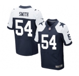 Men's Nike Dallas Cowboys #54 Jaylon Smith Elite Navy Blue Throwback Alternate NFL Jersey