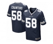 Men's Nike Dallas Cowboys #58 Jack Crawford Elite Navy Blue Team Color NFL Jersey