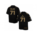Men's Nike Dallas Cowboys #71 La'el Collins Elite Black Pro Line Gold Collection NFL Jersey