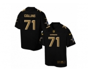 Men's Nike Dallas Cowboys #71 La'el Collins Elite Black Pro Line Gold Collection NFL Jersey