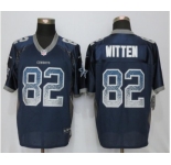 Men's Nike Dallas Cowboys #82 Jason Witten Drift Fashion Blue Elite Jerseys