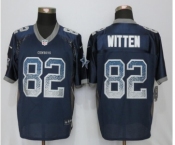 Men's Nike Dallas Cowboys #82 Jason Witten Drift Fashion Blue Elite Jerseys