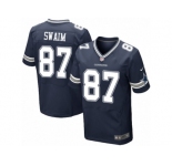 Men's Nike Dallas Cowboys #87 Geoff Swaim Elite Navy Blue Team Color NFL Jersey