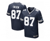 Men's Nike Dallas Cowboys #87 Geoff Swaim Elite Navy Blue Team Color NFL Jersey