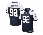 Men's Nike Dallas Cowboys #92 Cedric Thornton Elite Navy Blue Throwback Alternate NFL Jersey