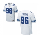Men's Nike Dallas Cowboys #96 Maliek Collins Elite White NFL Jersey