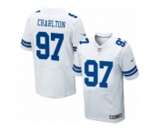 Men's Nike Dallas Cowboys #97 Taco Charlton Elite White NFL Jersey