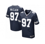 Men's Nike Dallas Cowboys #97 Terrell McClain Elite Navy Blue Team Color NFL Jersey
