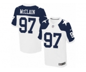 Men's Nike Dallas Cowboys #97 Terrell McClain Elite White Throwback Alternate NFL Jersey