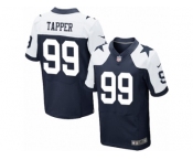 Men's Nike Dallas Cowboys #99 Charles Tapper Elite Navy Blue Throwback Alternate NFL Jersey