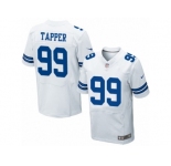 Men's Nike Dallas Cowboys #99 Charles Tapper Elite White NFL Jersey