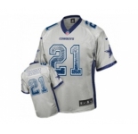 Nike Dallas Cowboys #21 Ezekiel Elliott Grey Men's Stitched NFL Elite Drift Fashion Jersey