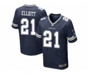 Nike Dallas Cowboys #21 Ezekiel Elliott Navy Blue Team Color Men's Stitched NFL Elite Jersey[Elliott]