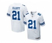 Nike Dallas Cowboys #21 Ezekiel Elliott White Men's Stitched NFL Elite Jersey[Elliott]
