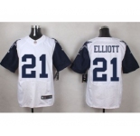 Nike Dallas Cowboys #21 Ezekiel Elliott White Men's Stitched NFL Elite Rush Jersey[Elliott]