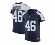 Nike Dallas Cowboys #46 Alfred Morris Navy Blue Thanksgiving Men Stitched NFL Vapor Untouchable Throwback Elite Jersey