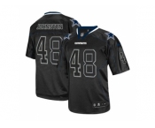 Nike Dallas Cowboys #48 Daryl Johnston Lights Out Black Men's Stitched NFL Elite Jersey