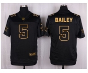 Nike Dallas Cowboys #5 Dan Bailey Black Pro Line Gold Collection Jersey[Elite]