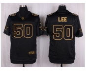 Nike Dallas Cowboys #50 Sean Lee Black Pro Line Gold Collection Jersey[Elite]