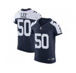 Nike Dallas Cowboys #50 Sean Lee Navy Blue Thanksgiving Men Stitched NFL Vapor Untouchable Throwback Elite Jersey