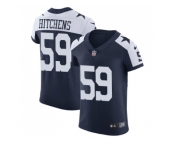 Nike Dallas Cowboys #59 Anthony Hitchens Navy Blue Thanksgiving Men Stitched NFL Vapor Untouchable Throwback Elite Jersey