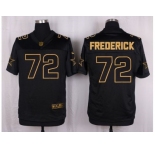 Nike Dallas Cowboys #72 Travis Frederick Black Pro Line Gold Collection Jersey[Elite]
