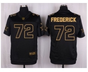 Nike Dallas Cowboys #72 Travis Frederick Black Pro Line Gold Collection Jersey[Elite]