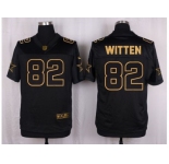 Nike Dallas Cowboys #82 Jason Witten Black Pro Line Gold Collection Jersey[Elite]