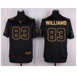 Nike Dallas Cowboys #83 Terrance Williams Black Pro Line Gold Collection Jersey[Elite]