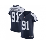 Nike Dallas Cowboys #91 L. P. Ladouceur Navy Blue Thanksgiving Men Stitched NFL Vapor Untouchable Throwback Elite Jersey