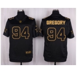 Nike Dallas Cowboys #94 Randy Gregory Black Pro Line Gold Collection Jersey[Elite]